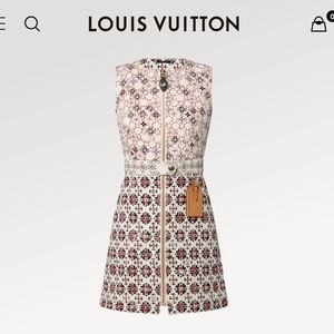 Vintage Monogram Zip-Up Dress